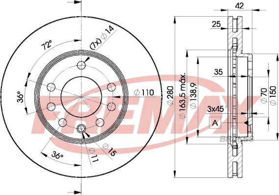 FREMAX BD-9060 - Bremžu diski adetalas.lv