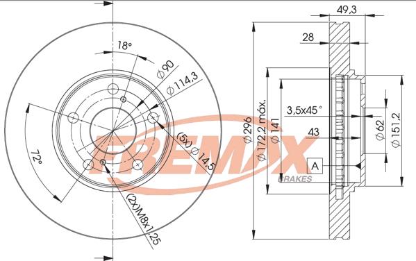 FREMAX BD-4401 - Bremžu diski adetalas.lv