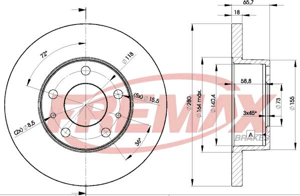 FREMAX BD-4680 - Bremžu diski adetalas.lv