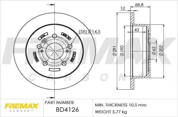 FREMAX BD-4126 - Bremžu diski adetalas.lv