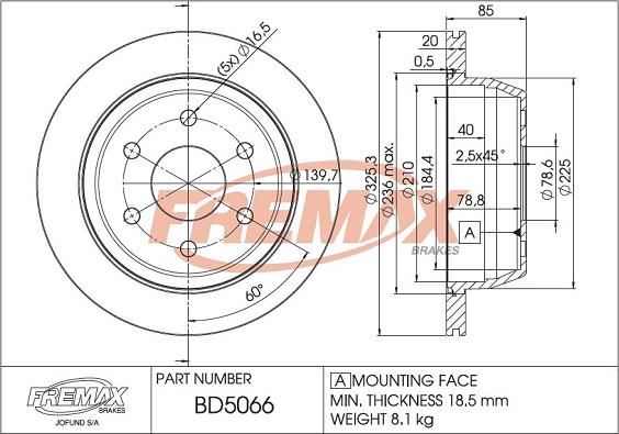 FREMAX BD-5066 - Bremžu diski adetalas.lv