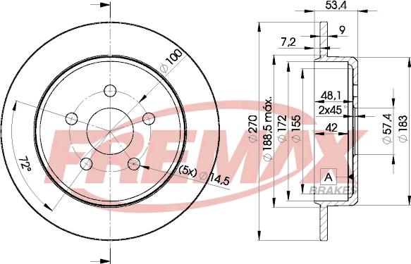 FREMAX BD-5114 - Bremžu diski adetalas.lv