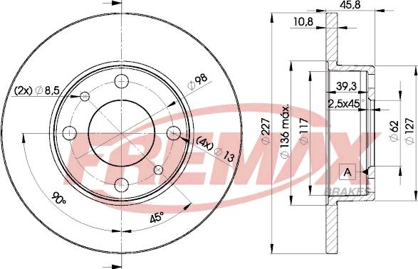 FREMAX BD-5812 - Bremžu diski adetalas.lv