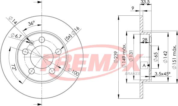 FREMAX BD-5311 - Bremžu diski adetalas.lv