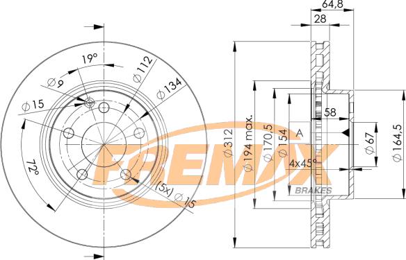 FREMAX BD-0414 - Bremžu diski adetalas.lv