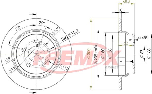 FREMAX BD-0413 - Bremžu diski adetalas.lv