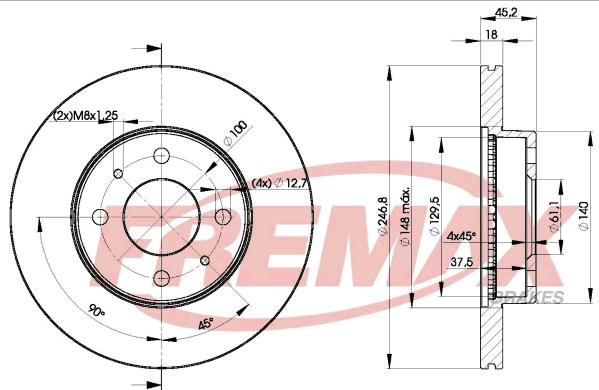 FREMAX BD-0602 - Bremžu diski adetalas.lv