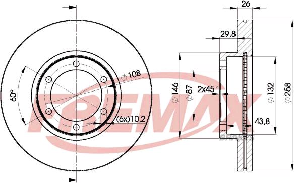 FREMAX BD-0004 - Bremžu diski adetalas.lv