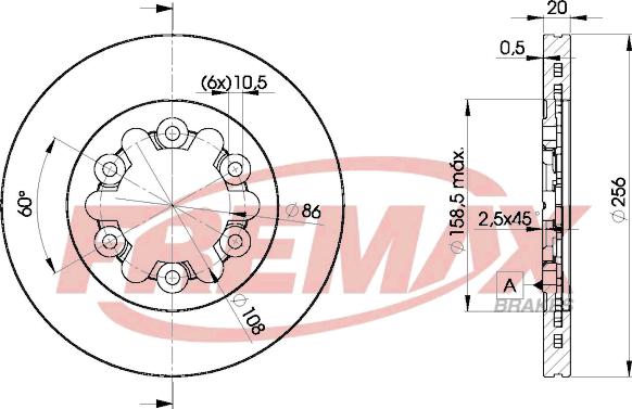 FREMAX BD-0001 - Bremžu diski adetalas.lv