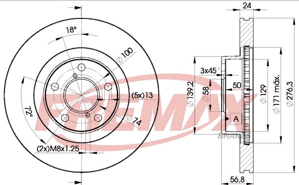 FREMAX BD-0033 - Bremžu diski adetalas.lv