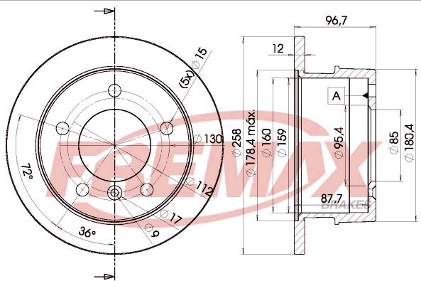 FREMAX BD-0184 - Bremžu diski adetalas.lv