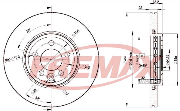 FREMAX BD-0844 - Bremžu diski adetalas.lv