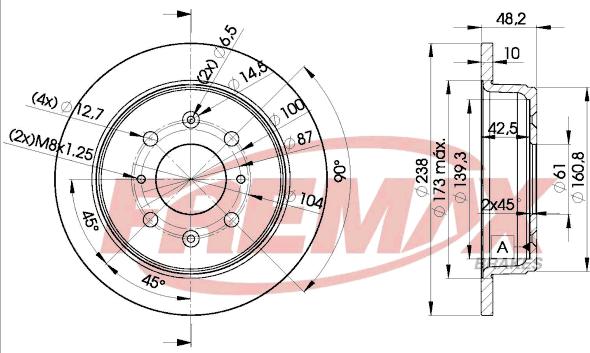 FREMAX BD-0817 - Bremžu diski adetalas.lv