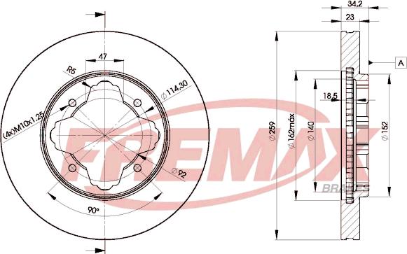 FREMAX BD-0836 - Bremžu diski adetalas.lv