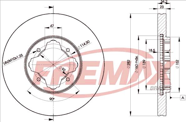 FREMAX BD-0837 - Bremžu diski adetalas.lv