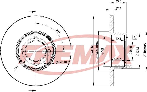 FREMAX BD-0751 - Bremžu diski adetalas.lv