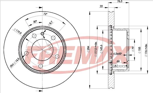 FREMAX BD-1656 - Bremžu diski adetalas.lv