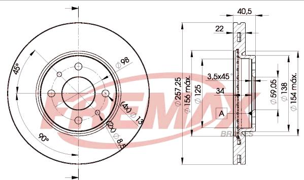 FREMAX BD-1650 - Bremžu diski adetalas.lv