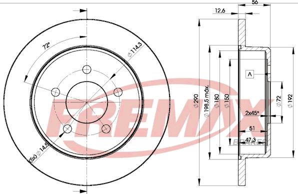 FREMAX BD-1023 - Bremžu diski adetalas.lv