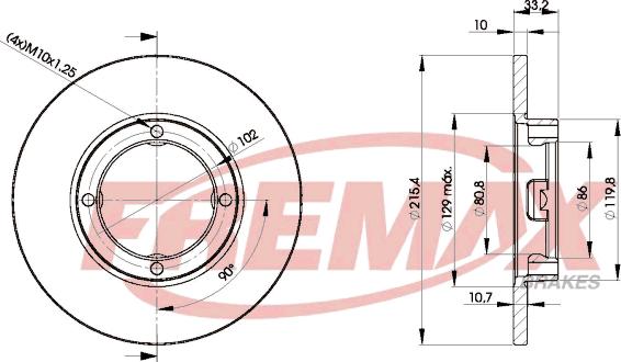 FREMAX BD-1160 - Bremžu diski adetalas.lv