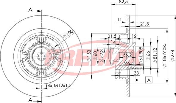 FREMAX BD-1181 - Bremžu diski adetalas.lv