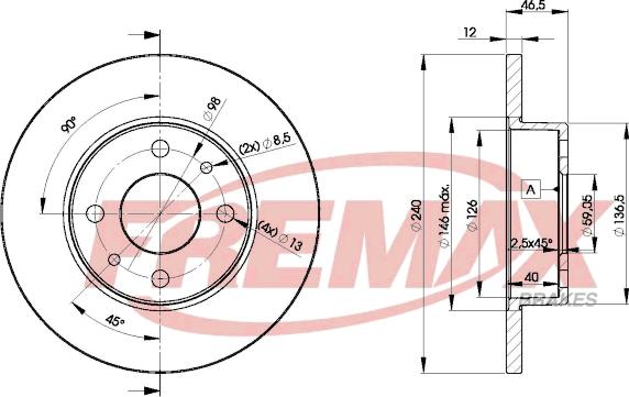 FREMAX BD-1815 - Bremžu diski adetalas.lv