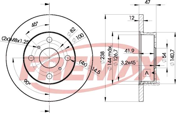 FREMAX BD-1250 - Bremžu diski adetalas.lv