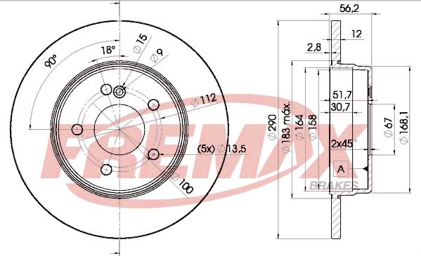 FREMAX BD-1213 - Bremžu diski adetalas.lv