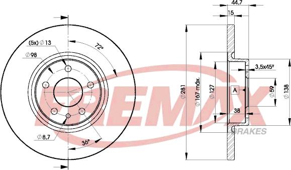 FREMAX BD-8567 - Bremžu diski adetalas.lv