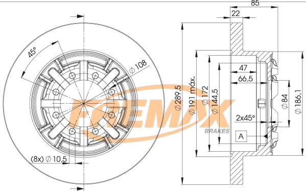 FREMAX BD-8773 - Bremžu diski adetalas.lv