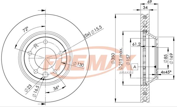 FREMAX BD-3324 - Bremžu diski adetalas.lv