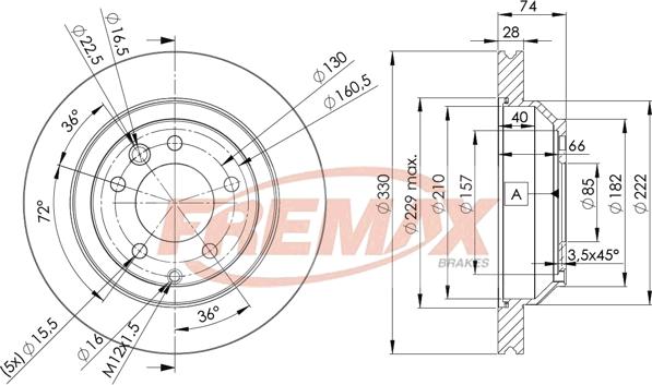 FREMAX BD-3328 - Bremžu diski adetalas.lv