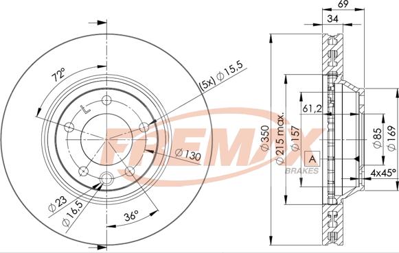 FREMAX BD-3323 - Bremžu diski adetalas.lv