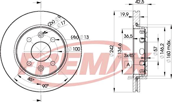 FREMAX BD-3253 - Bremžu diski adetalas.lv