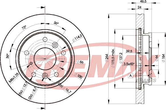 FREMAX BD-3260 - Bremžu diski adetalas.lv