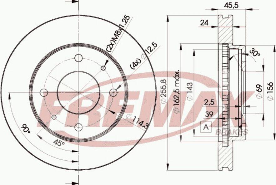 FREMAX BD2926 - Bremžu diski adetalas.lv