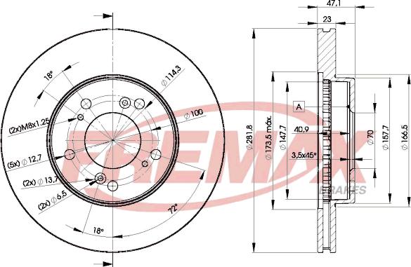 FREMAX BD-2586 - Bremžu diski adetalas.lv