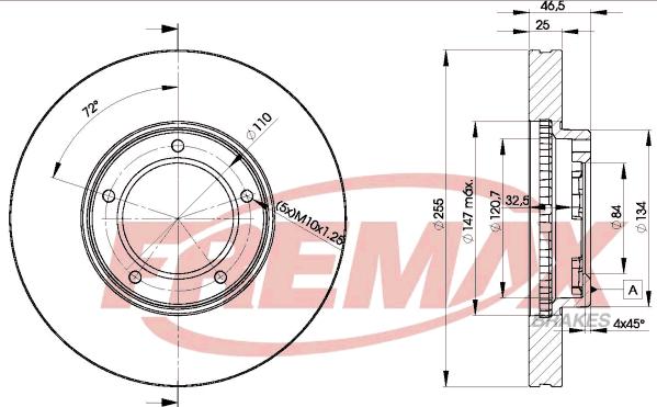 FREMAX BD-2609 - Bremžu diski adetalas.lv