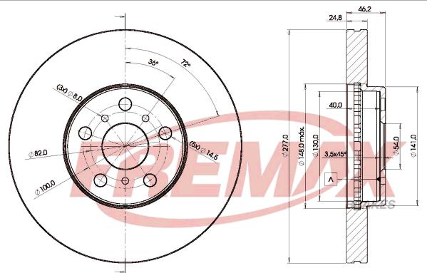 FREMAX BD-2039 - Bremžu diski adetalas.lv