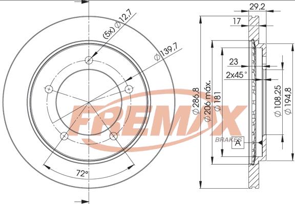 FREMAX BD-2863 - Bremžu diski adetalas.lv