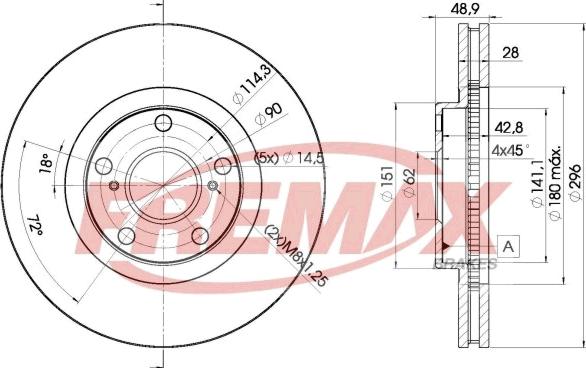 FREMAX BD-2820 - Bremžu diski adetalas.lv