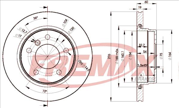 FREMAX BD-2315 - Bremžu diski adetalas.lv