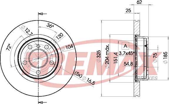 FREMAX BD-2217 - Bremžu diski adetalas.lv