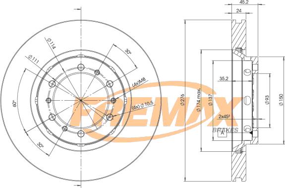 FREMAX BD-7042 - Bremžu diski adetalas.lv