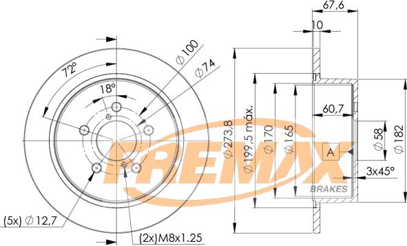 FREMAX BD-7033 - Bremžu diski adetalas.lv