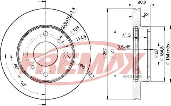 FREMAX BD-7101 - Bremžu diski adetalas.lv