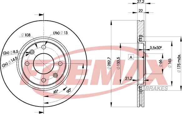 FREMAX BD-7810 - Bremžu diski adetalas.lv