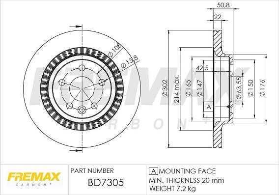 FREMAX BD-7305 - Bremžu diski adetalas.lv