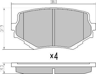 FREMAX FBP-1046 - Bremžu uzliku kompl., Disku bremzes adetalas.lv