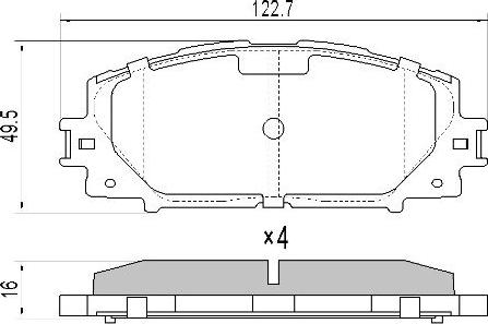 Mintex MDB83003 - Bremžu uzliku kompl., Disku bremzes adetalas.lv